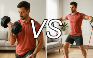 Bandes de résistance VERSUS Haltères, quel solution choisir pour son home gym