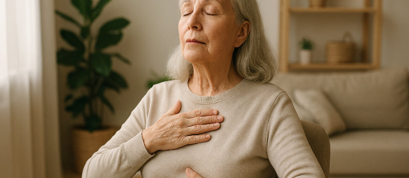 Le bien tre aprs des exercices de gym pour sniors  la maison