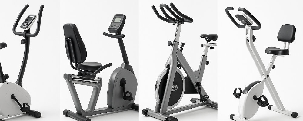 Comparaison des quatre types de vlos dappartement  droit semi-allong spinning et pliable