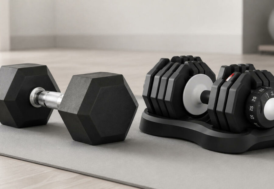 Comparatif entre haltères de musculation fixes et haltères réglables pour choisir son équipement de musculation à domicile
