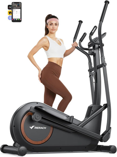 Vélo Elliptique Résistance Magnétique à 8/16 Niveaux avec App – MERACH